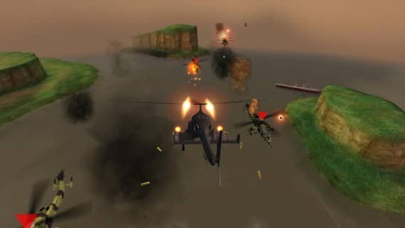 Вертолет битва 3D полет